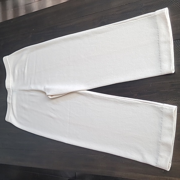 NWOT St.John Collection Ivory White Santana Knit Straight Leg Pants, size L - Picture 5 of 6